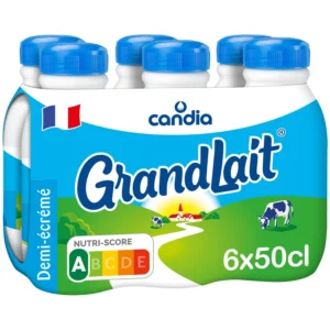 Lait demi-écrémé Grandlait CANDIA