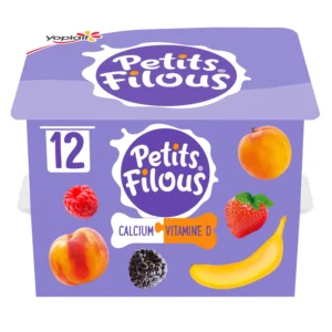 Yaourt enfant petit-suisse aux fruits mixés panaché PETITS FILOUS